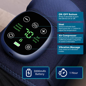 Cinturón de masaje articular de vibración calentada multifuncional Masajeador relajante de rodilla con compresa caliente inteligente - Product Image 3