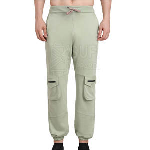 กางเกงจ็อกเกอร์สีพื้นทรงตรงเอวกลางลำลองสำหรับผู้ชาย ผ้าฝ้าย 100% ระบายอากาศได้ดี เป็นมิตรกับสิ่งแวดล้อม น้ำหนักปานกลาง มีหลายสี - Product Image 1