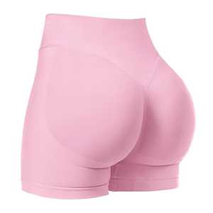 Pantalones cortos de Yoga de compresión para mujer, tela elástica de cintura alta, diseño ligero transpirable, perfecto para entrenar y correr - Product Image 4