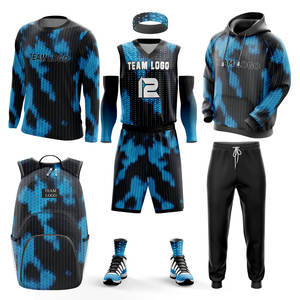 ชุดเสื้อบาสเก็ตบอลพิมพ์ซับลิเมชันชุดทีมบาสเก็ตบอลขนาดใหญ่สำหรับผู้ใหญ่เสื้อระบายอากาศกางเกงขาสั้นบาสเก็ตบอล - Product Image 1