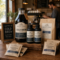 Emballage personnalisé pour café froid AT PACK, bouteille et sac, emballage pour torréfacteur de café en marque blanche, solution OEM en gros