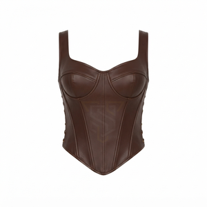 Corset tendance et élégant pour femmes, aspect cuir, respirant, corset en cuir de haute qualité pour femmes adultes - Product Image 1