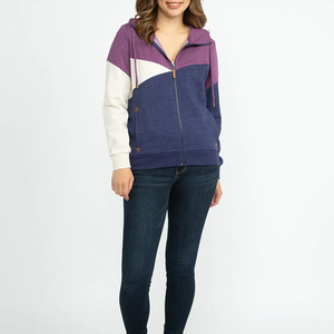 Sudadera con capucha con cordón y cremallera de longitud media para mujer 2025, combina con todo, diseño de costura impreso a la moda, sudaderas con capucha de invierno para mujer - Product Image 2