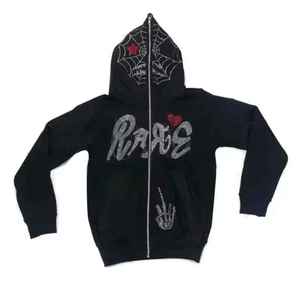 Sweat à capuche personnalisé avec strass brillants, cristal scintillant, polaire chaud, doux, élégant, vêtement de mode d'hiver de qualité supérieure - Product Image 6