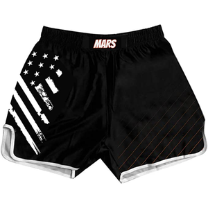 กางเกงมวยไทยขาสั้นพิมพ์ลายสำหรับผู้ชายชุดออกกำลังกายทำจากโพลีเอสเตอร์ใส่ได้ทั้งชายและ100% - Product Image 5