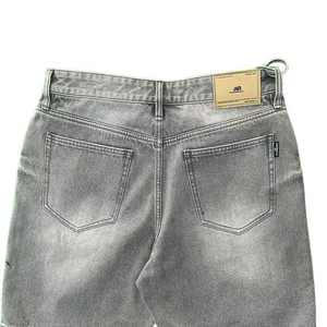 Gris High Street Style tissé brodé coupe ample hommes personnalisable été décontracté ample Denim Shorts 100% coton léger - Product Image 5