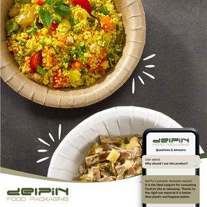 Fabriqué en Italie Bol en carton kraft rond jetable écologique personnalisable de différentes tailles prêt à expédier - Product Image 5