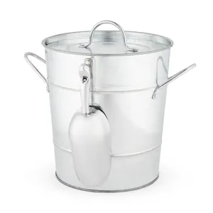 Seau à glace rond martelé en chrome moderne fait à la main de qualité supérieure, élégant, finition royale, articles de bar en aluminium ZAHID EXPORTS - Product Image 3