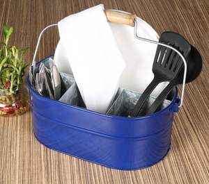 Soporte de utensilios de Metal galvanizado Chic de granja moderna, los mejores precios, proveedor indio para organización de mesa, estante de almacenamiento - Product Image 4