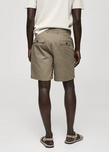 2024 Custom Elastic Boys Spandex Chino <b>Shorts</b> Solid Summer <b>Slim</b> <b>Fit</b> Casual Ber Muda for <b>Men</b> 5 Inch Inseam Athletic Cotton - Product Image 2