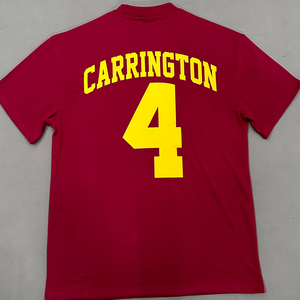 <b>Men's</b> Oversized Short Sleeve O-Neck T-<b>Shirt</b> 100% Cotton with Custom Logo & <b>Red</b> Screen DTG Printing Solid Pattern - Product Image 2