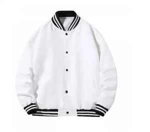 Blouson bombardier de baseball universitaire personnalisé du fabricant OEM pour hommes blouson tissé collé de haute qualité imperméable respirant printemps - Product Image 2