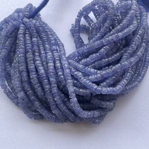 หินแทนซาไนต์สีน้ำเงินธรรมชาติขนาด 4 มม. 6 มม. 8 มม. รูปทรงเรียบแบบเฮชิ ร้อยเป็นเส้น ได้รับการรับรองจาก IGI เหมาะสำหรับทำเครื่องประดับ - Product Image 1