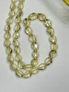 Vente en gros en vrac de perles de quartz citron naturel de qualité AAA, facettées, en forme de poire, en forme de goutte, 16 pouces, 6x8-9x13 mm, perçage droit, bijoux - Product Image 3