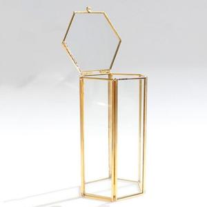 Boîte de rangement en verre transparent en laiton pour décoration de cabane de terrarium design fait à la main - Product Image 3