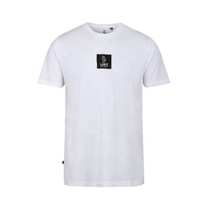 T-shirt élégant à col rond pour hommes T-shirt blanc polyvalent Imprimés personnalisables 160/180 grammes Tissu tricoté Fitness Belle manches courtes - Product Image 3