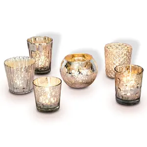 Gold Printed <b>Miniature</b> Home Art Handmade Metal Candlestick and Lantern for Home Decoration and Candle Holder - Product Image 2