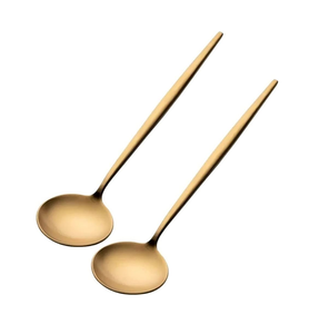 Gadgets de cuisine Cuillères à soupe en laiton de luxe Louche à soupe haut de gamme Cuillères de service Accessoire de maison le plus vendu - Product Image 1