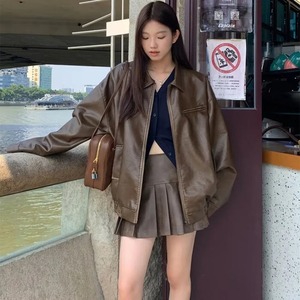 Winter New Men's Fashion Leisure Versatile Tailored Commuting Style Turn-<b>down</b> Collar Zipper Genuine Sheep Leather Jacket - Product Image 6