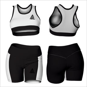 Conjuntos de Yoga de verano para mujer, chaqueta con logotipo personalizado transpirable ecológica sólida, pantalones cortos, deportes, gimnasio, entrenamiento, Fitness, conjunto de chándal de 2 piezas - Product Image 6