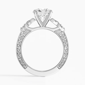 Luxury Lab Grown Heart Diamond Engagement Ring in 14K 18K Solid Gold Unisex Vintage Bridal Wedding Jewelry - Product Image 5