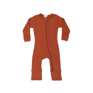 Desain kustom katun organik bayi baru lahir baju bayi lengan panjang baju bayi dengan harga wajar