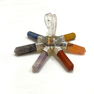 Cristales de piedras preciosas de cornalina roja amatista hechos a mano generadores de bienestar de energía positiva artesanías de piedra semipreciosa piedra piramidal - Product Image 5