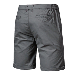 Pantalones cortos chinos de color sólido, ajustados y casuales para hombre, diseño personalizado, pantalones cortos elegantes para entrenamiento. - Product Image 6