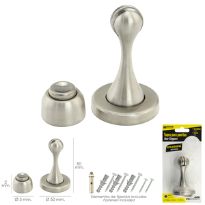 Fermaporta Magnetico Extra Forte, in Acciaio Inossidabile, per Montaggio a Parete e a Pavimento - Product Image 2