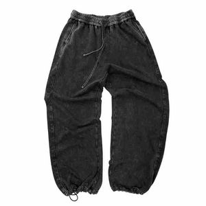 Pantalones Jogger con Lavado Ácido, Novedad 2026, Ligeros, de Poliéster, Corte Acampanado para Hombre, Estilo Urbano Holgado para Gimnasio y Fitness - Product Image 6