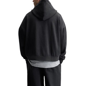 Sweat-shirt à col rond surdimensionné de haute qualité, taille plus, broderie 3D, épaules tombantes, sweat-shirt pour homme - Product Image 2