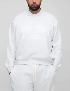 Conjunto de Sudadera con Capucha de Forro Polar para Hombre, Nuevo, 220g, Pantalones Cortos, Estilo Retro, Algodón Personalizado, Antibacteriano, Ropa Deportiva Informal - Product Image 3