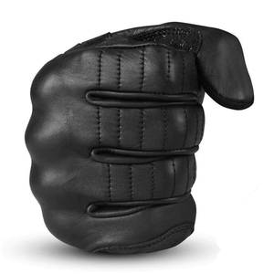 Men's All-Weather Non-Slip Leather <b>Gloves</b> with <b>Touchscreen</b> Function Padded Motorbike Protection for Cycling Outdoor Activities - Product Image 3