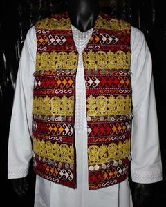 Afghani เสื้อโค้ทขนสัตว์ของผู้ชาย, เสื้อแจ็คเก็ตลำลองแห้งเร็วปักด้วยมือสำหรับฤดูใบไม้ร่วง - Product Image 5