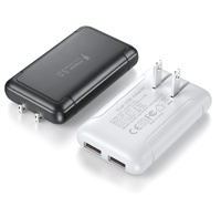 Chargeur USB ultra-fin OEM ODM HNT 18W QC3.0, chargeur rapide à double port, chargeur de voyage pour téléphone portable, appareil Android