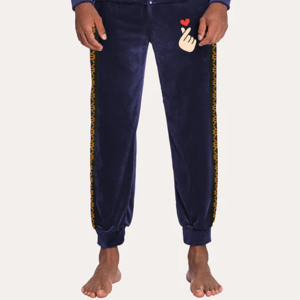 OEM Velours de velours personnalisé de haute qualité Vêtements de sport décontractés pour hommes Dessin Survêtements élastiques pour garçons et adultes - Product Image 3