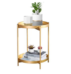 Mesa auxiliar metálica de moda, mayorista, mesa auxiliar, recién llegado, mesa recubierta de polvo brillante, muebles para sala de estar a bajo precio - Product Image 2