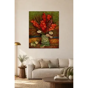 Impression sur toile Fida Van Gogh Gladiolus rouges dans un vase - Product Image 4