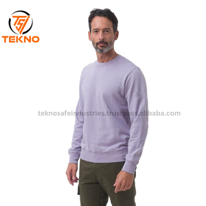 Suéter de hombre Suéter 100% algodón Anti-Shrink Screen Printed Design Neck Manga larga Winter Fleece Unique OEM - Product Image 4