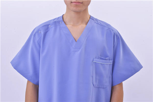 Uniformes de utilidad modernos conjuntos con camisa de manga corta y cuello alto fuerte para uso rutinario en hospitales - Product Image 4
