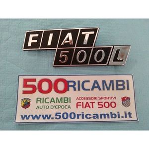 Plaque décorative en plastique chromé SCRITTA pour Fiat 500L, pour la décoration du capot moteur FIAT 500 D F L R - Product Image 1
