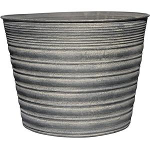 Jardinière galvanisée à l'aspect vintage fabriquée par Rael en fer galvanisé pour la décoration de la maison, du bureau et du jardin. - Product Image 6