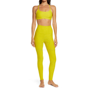 Vêtements de sport pour femme, taille mi-haute, couleur unie, écologiques, séchage rapide, extensibles, respirants, taille élastique, pour la gym, le fitness, la course et l'entraînement - Product Image 2