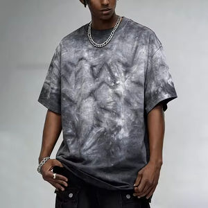 T-shirt Unisexe Personnalisé Couleur Unie Style Urbain Coupe Oversize Manches Courtes Tricoté 270g 100% Coton Vierge Devant Nouveau Teinture 3D - Product Image 5