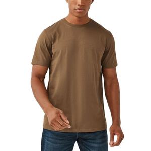 Nouveauté, t-shirts décontractés pour hommes en coton 100% de haute qualité, tricotés, lourds, personnalisés, col rond, logo sur le devant, option taille plus - Product Image 1