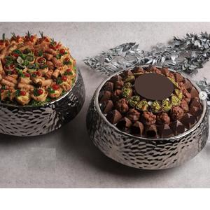 Présentoir de desserts à chocolat en métal argenté de qualité supérieure pour le mariage servant des collations de bonbons au chocolat - Product Image 1