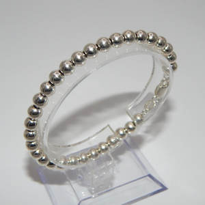 18K Gold Plated .925 Sterling Silver <b>Beaded</b> <b>Bracelet</b> for Children Trendy Religious Style for Party Engagement or Gift - Product Image 2