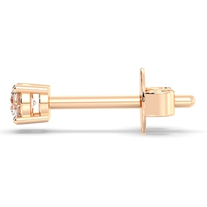 Aretes de Botón con Tornillo de Oro Sólido de 14K con Moissanita Certificada GRA, Diseño Clásico REYES, para Mujer, Uso Diario, Joyería Fina - Product Image 3