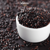 Riz noir entier Venere de haute qualité, frais, à grain long, texture moelleuse, qualité alimentaire supérieure, 5 x 1 kg, fabriqué en Italie