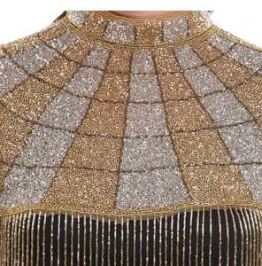 ชุดคอปักเลื่อมติดลูกปัดสำหรับเทศกาลเทศกาลเสื้อผ้าที่มีส่วนผสมของไข่มุกธรรมชาติ - Product Image 1